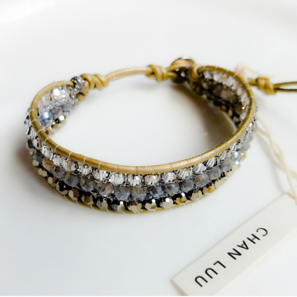 Chan Luu Jewelry - Chan Luu Grey Onyx & Crystal Wrap Bracelet
